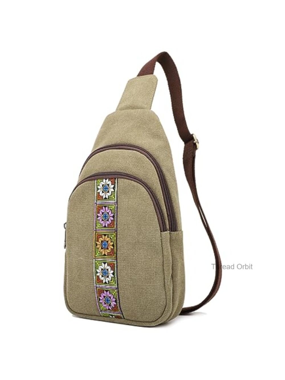 Canvas Sling Bag Crossbody Purse Small Backpack Travel Hiking Chest Bag Daypack